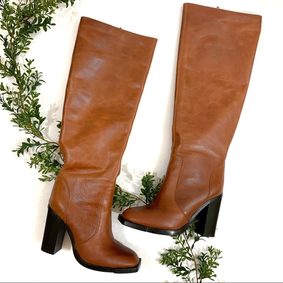 Jeffrey Campbell Shoes - Jeffrey Campbell Tan Knee High Ittonia Boots